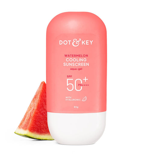 Dot & Key Watermelon Hyaluronic Cooling Sunscreen In-Vivo Tested SPF 50 PA+++| For Moisturized Skin | UV + Blue Light Protection| Lightweight | No White Cast | Boosts Vitamin D Absorption I Quick Absorbing | 30g
