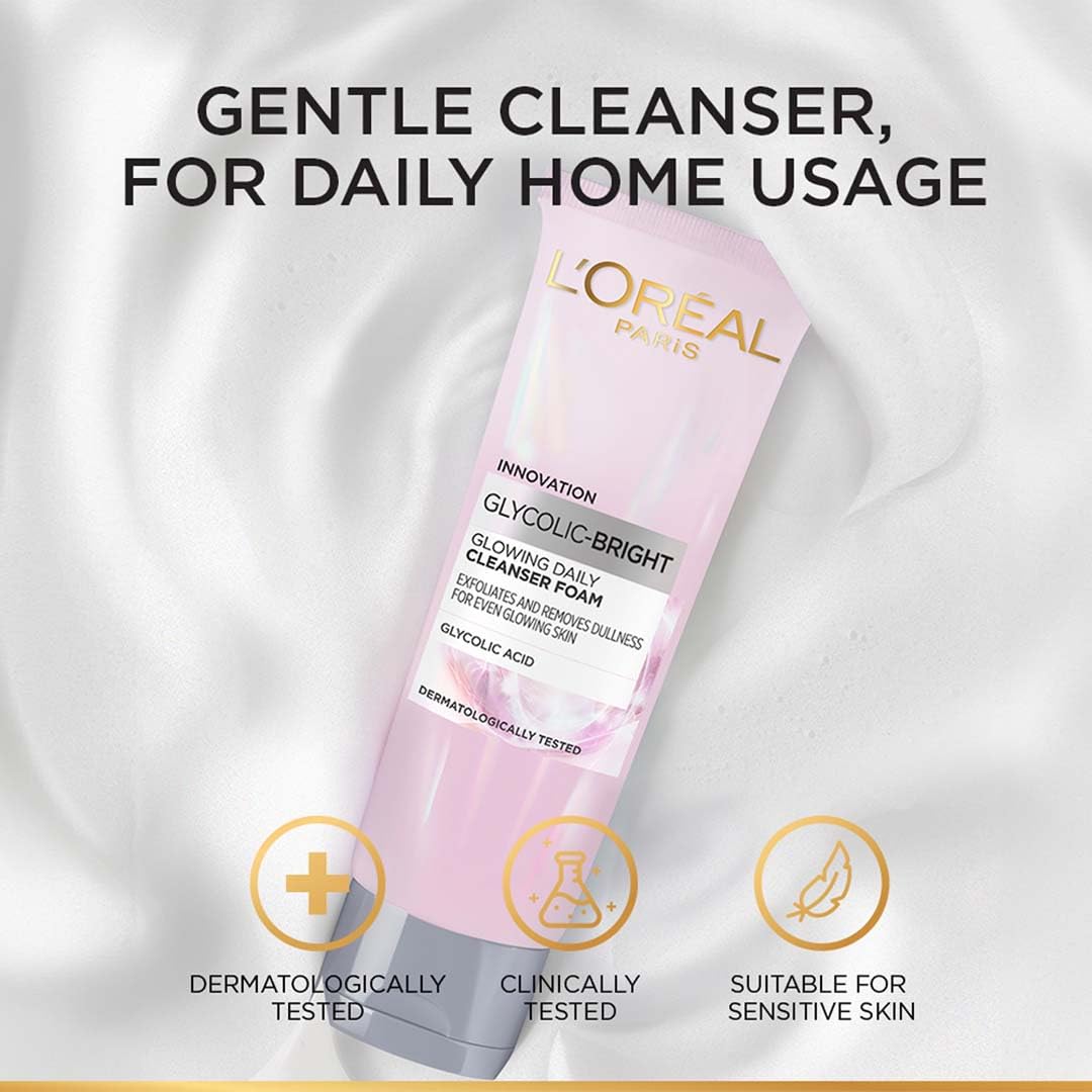 L'Oreal Paris Glycolic Bright Daily Foaming Face Cleanser