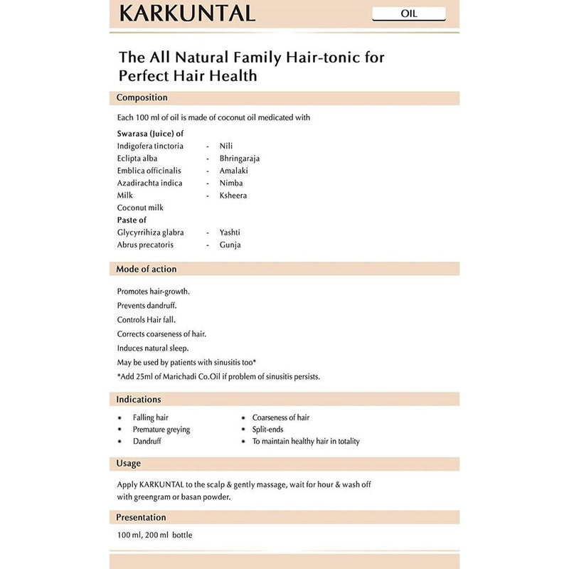 Avn Ayurveda Karkuntal Hair Oil