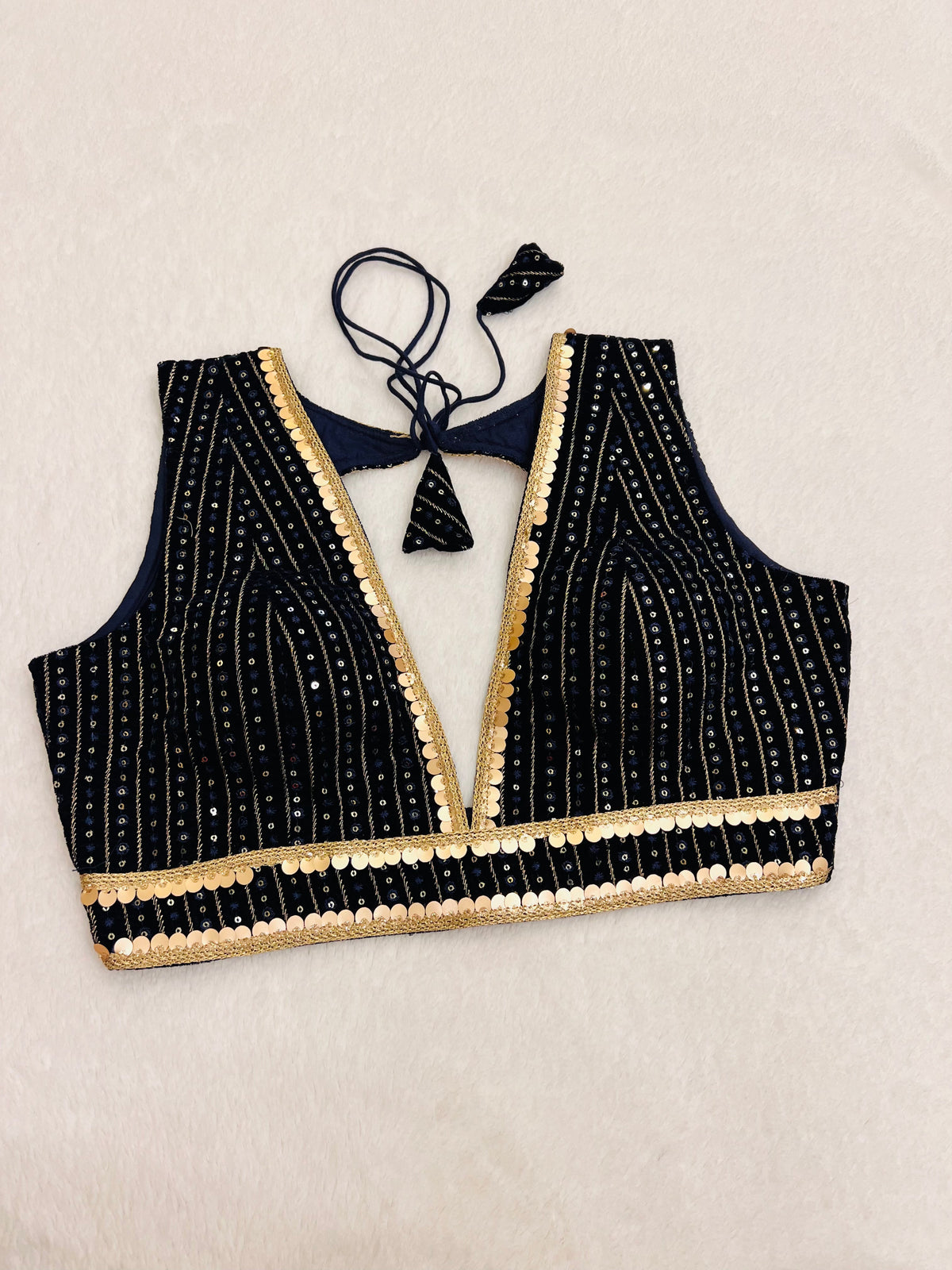 Zariya Sequins Navy blue blouse
