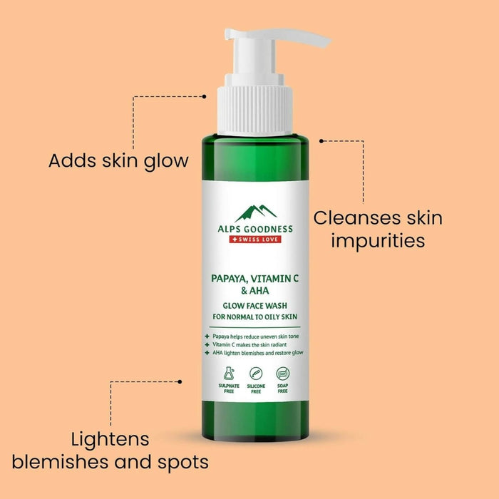 Alps Goodness Papaya, Vitamin C & AHA Glow Face Wash