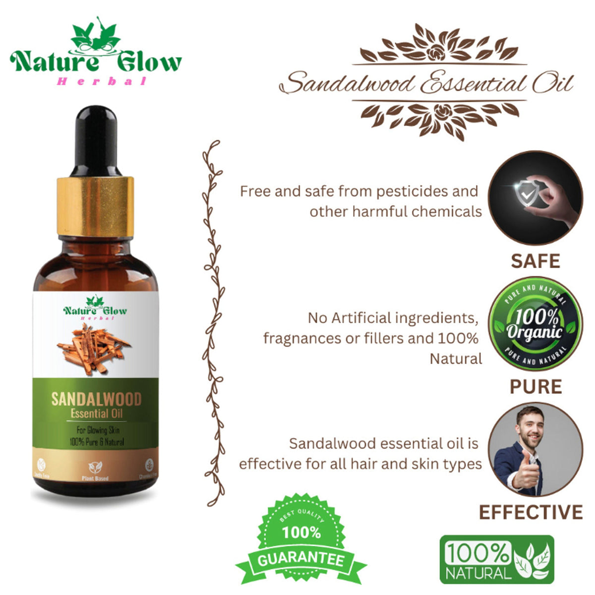 Nature Glow Herbal Sandalwood Essential Oil