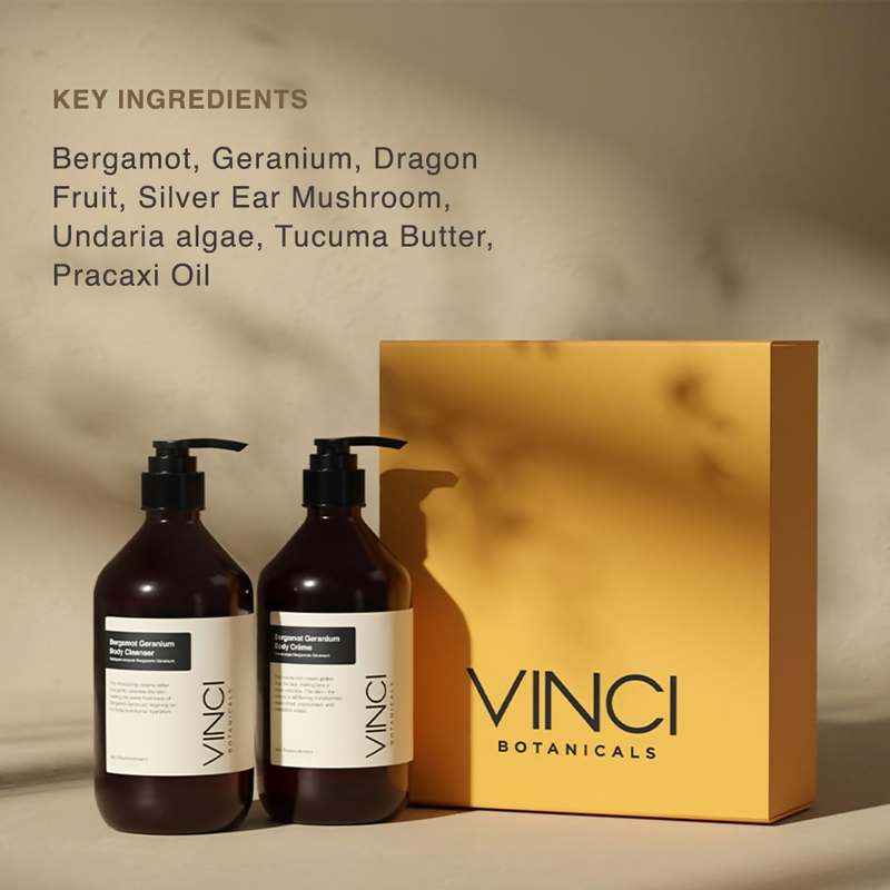 Vinci Botanicals Bergamot Geranium Luxury Bath & Body Kit Set