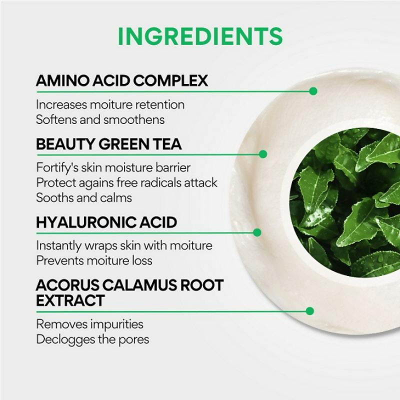 Innisfree Green Tea Amino Acid Foam Cleanser - Hydrating Soft & Rich Cleanser