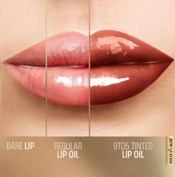 Lakme 9to5 Overtime Shine Tinted Lip Oil - Cocoa Truffle