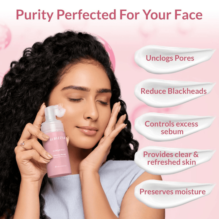 Albizzia Cleansing Mousse Lightweight Gentle Face Cleanser