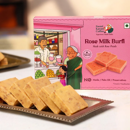 Sweet Karam Coffee Rose Milk Burfi