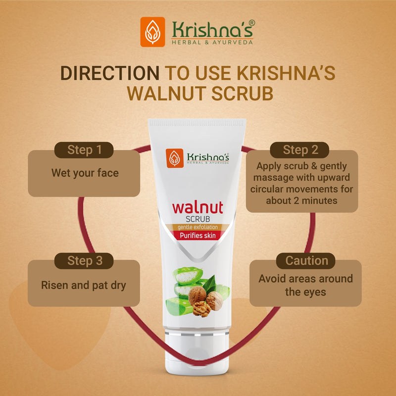 Krishna'S Herbal & Ayurveda Aloevera Walnut Scrub
