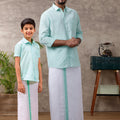 Like Father Like Son Full Sleeves Combo Set Pista Green C83
