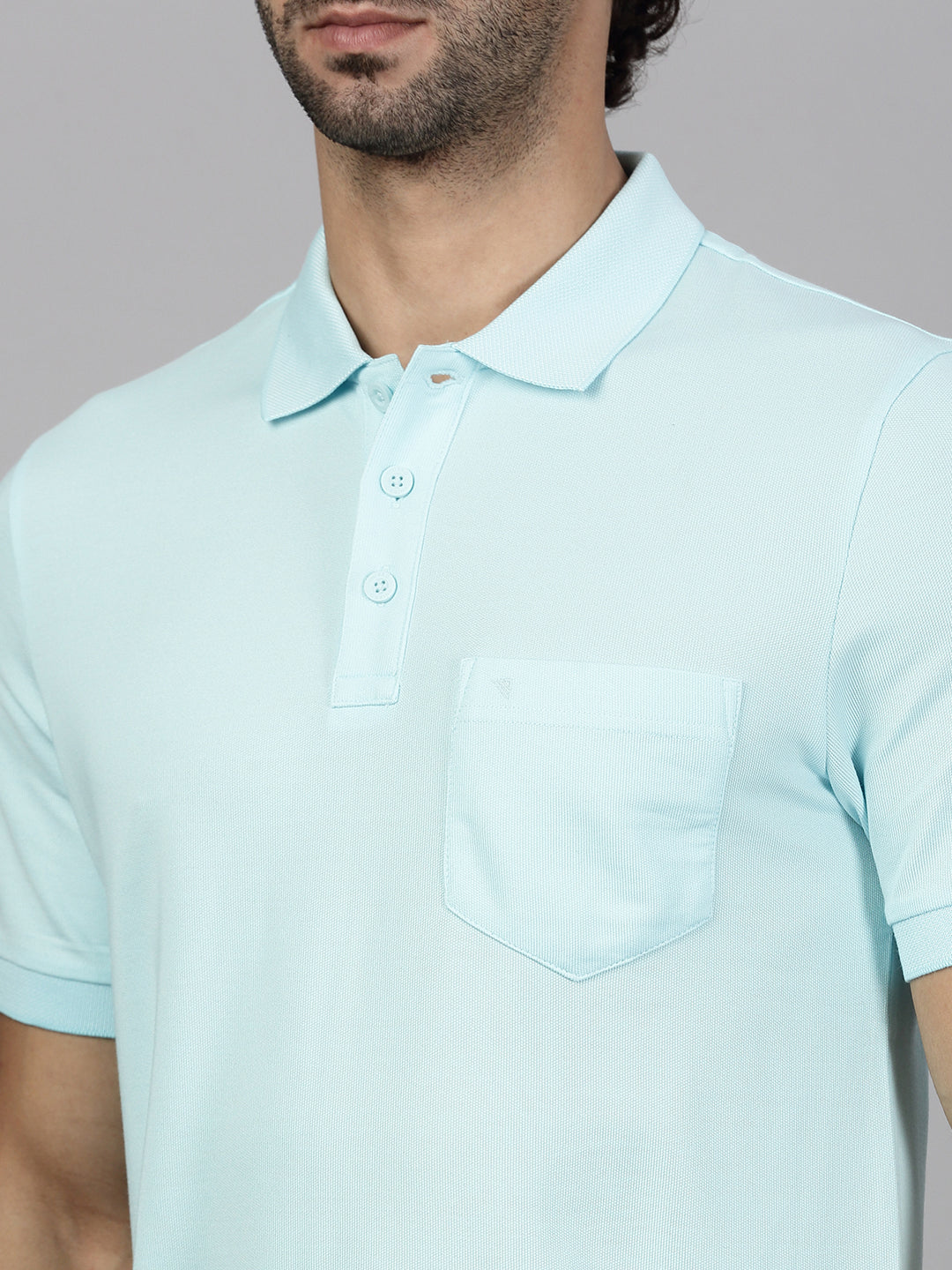 Men Aqua Blue T-shirt and Black Shorts Combo