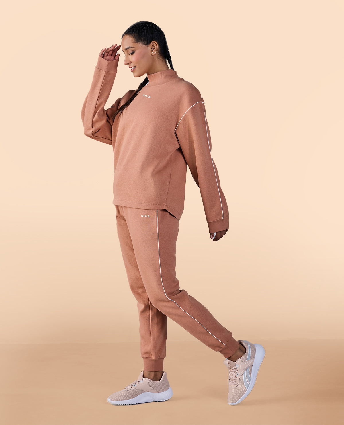 Fleece Oversized Sweatshirt Brown
