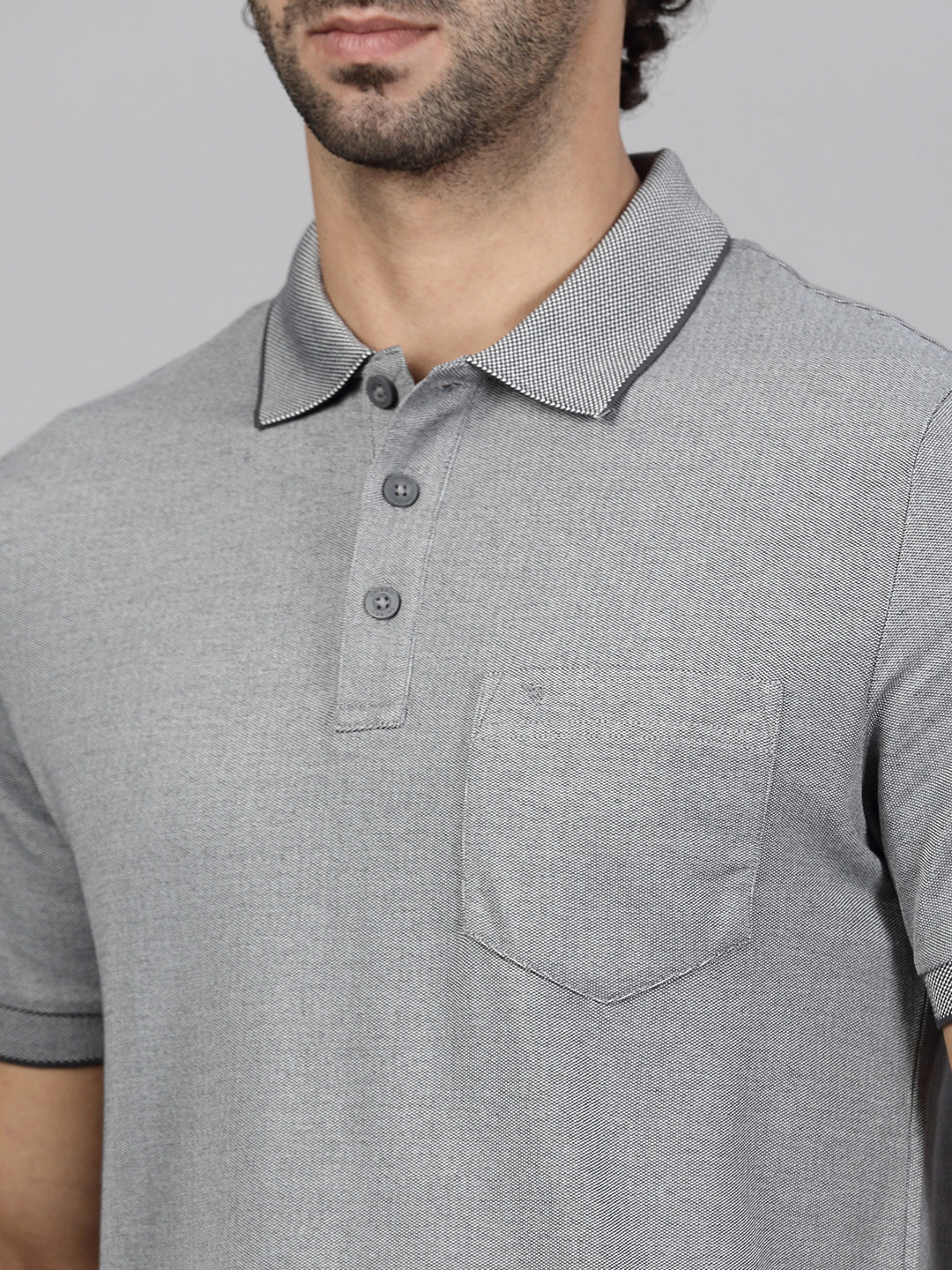 Men Cotton Rich Grey & Grape Expert Polo Tshirt Combos