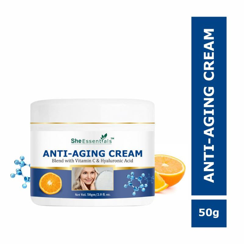 She Essentials Anti Ageing Cream Vitamin C & Hyaluronic Acid