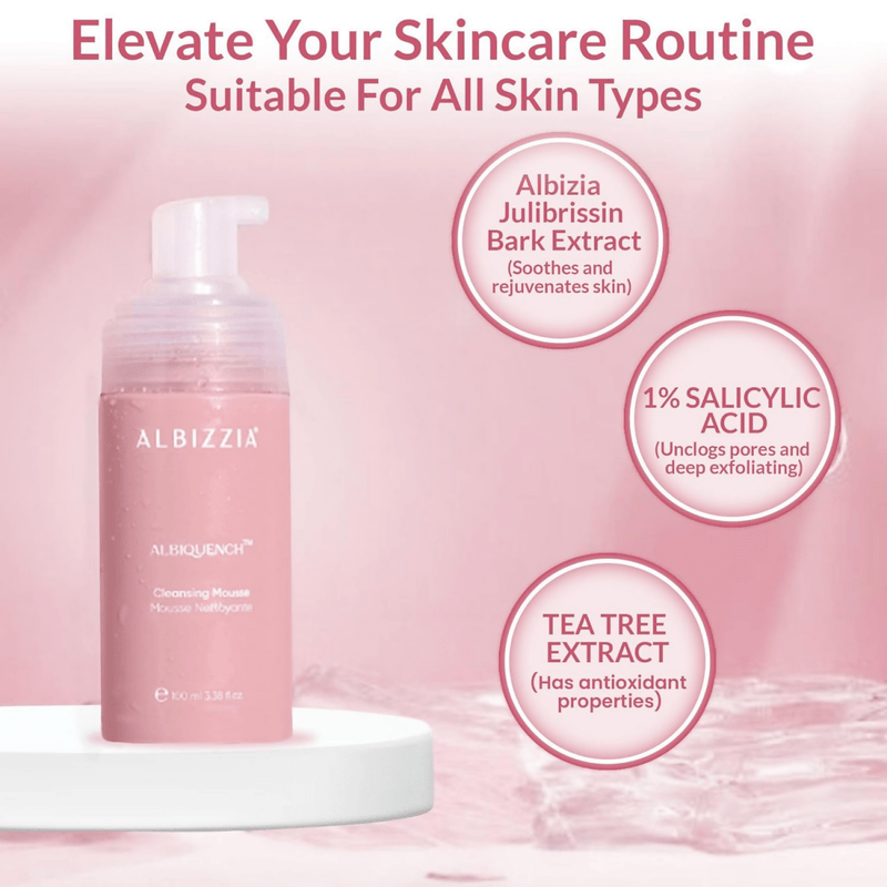 Albizzia Cleansing Mousse Lightweight Gentle Face Cleanser