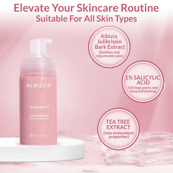 Albizzia Cleansing Mousse Lightweight Gentle Face Cleanser