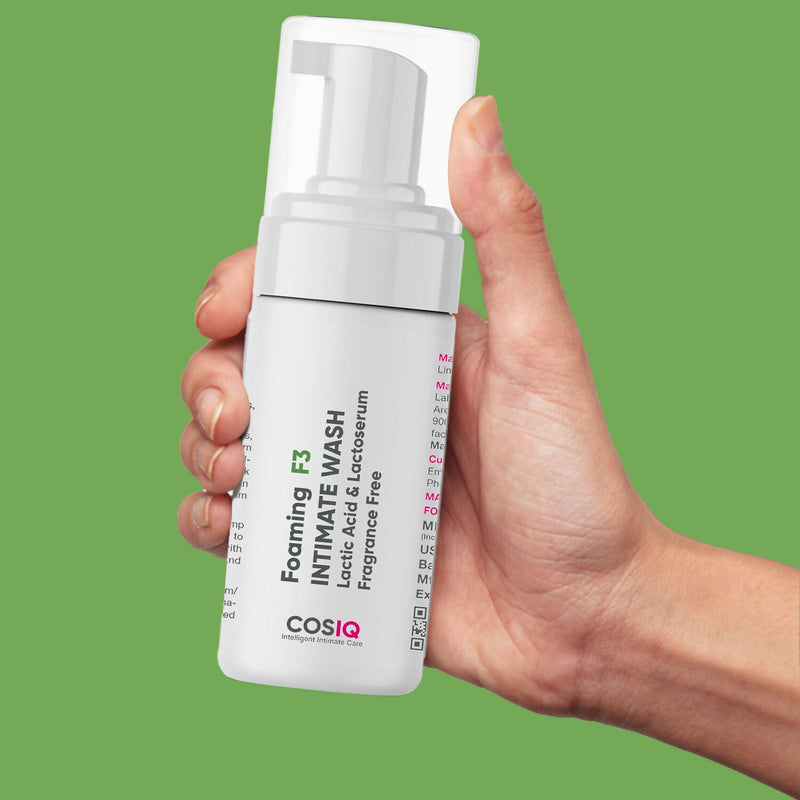Cos-IQ Foaming F3 Intimate Wash Fragrance-Free Hygiene Wash with Lactic Acid & Lactoserum