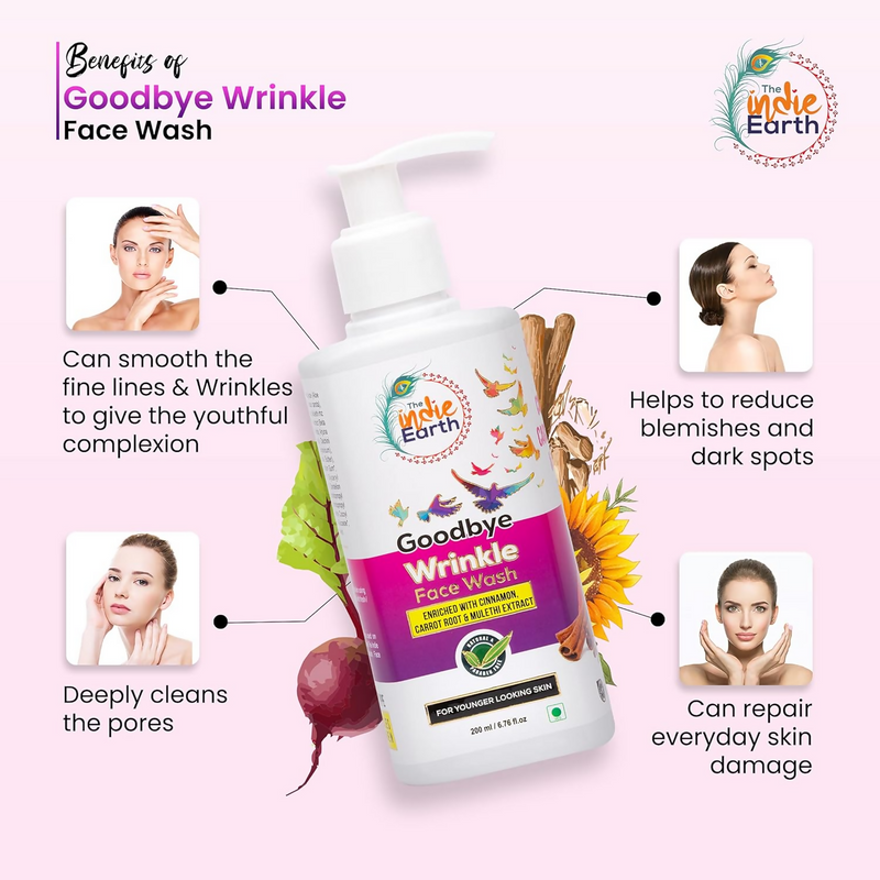 The Indie Earth Goodbye Wrinkle (Anti-Ageing) Facewash