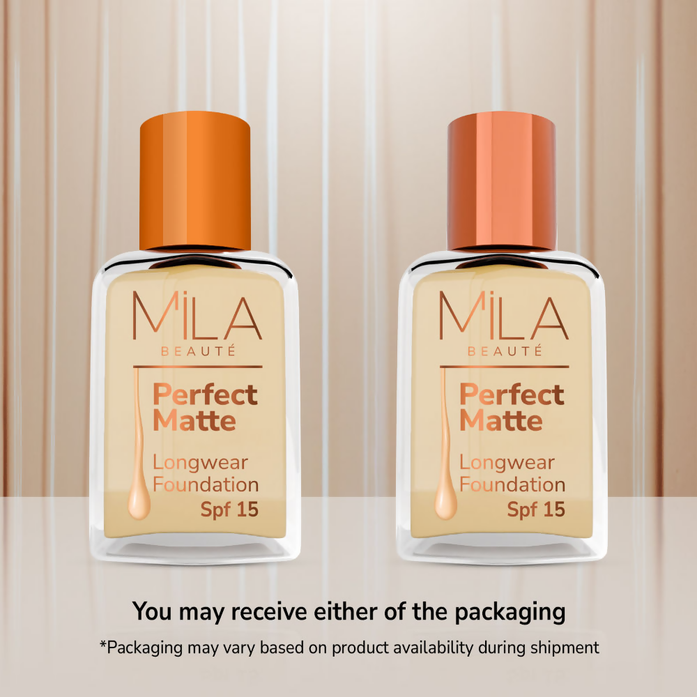 Mila Beaute Perfect Matte Longwear Foundation with SPF 15 & Oil Control Formula - Blush