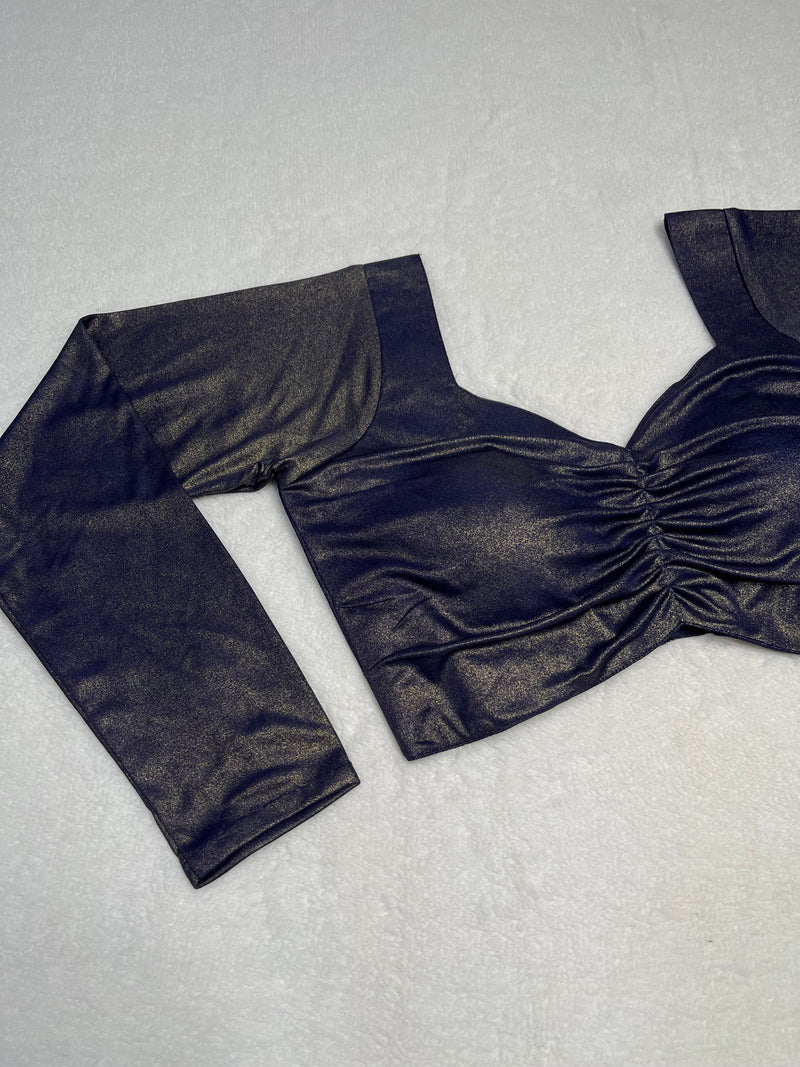 Navy Blue Dhupion Blouse