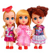 Toyshine 3-Pack Cuties Dolls for Kids, 6" Non-Toxic PVC, Assorted Outfits