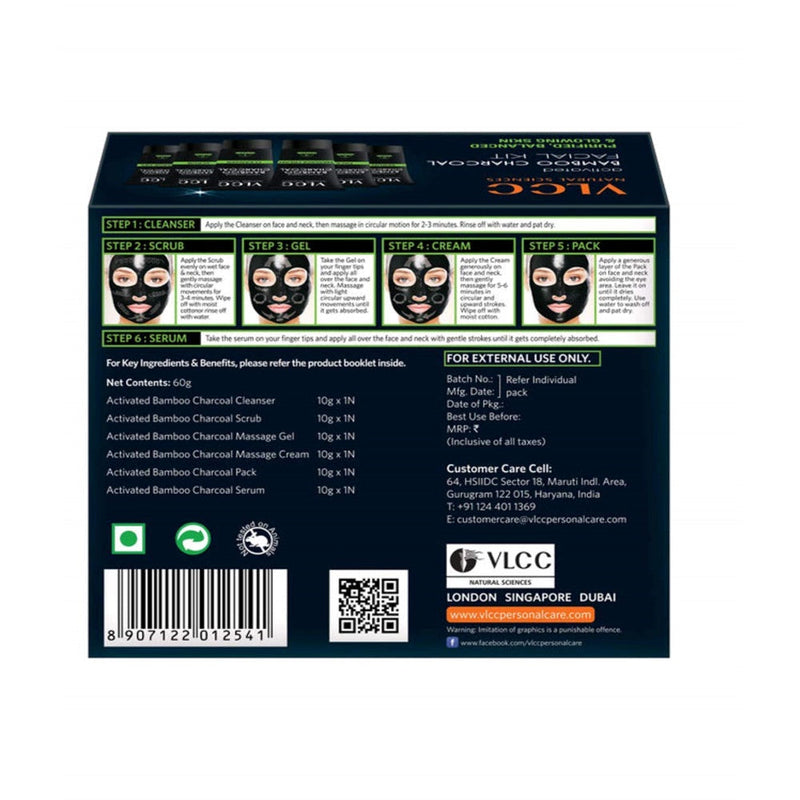 VLCC Activated Bamboo Charcoal Facial Kit