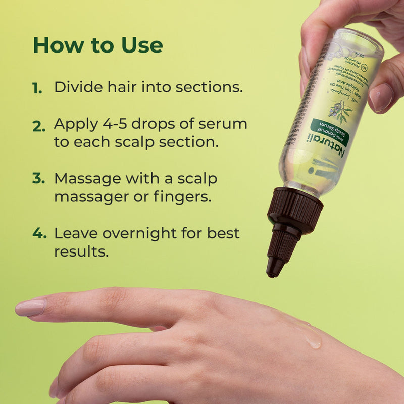 Naturali Anti-Dandruff Scalp Serum with Sage,Tea Tree Oil & Salicylic Acid