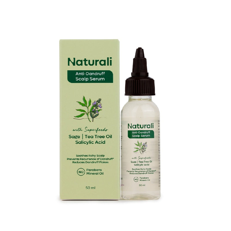 Naturali Anti-Dandruff Scalp Serum with Sage,Tea Tree Oil & Salicylic Acid