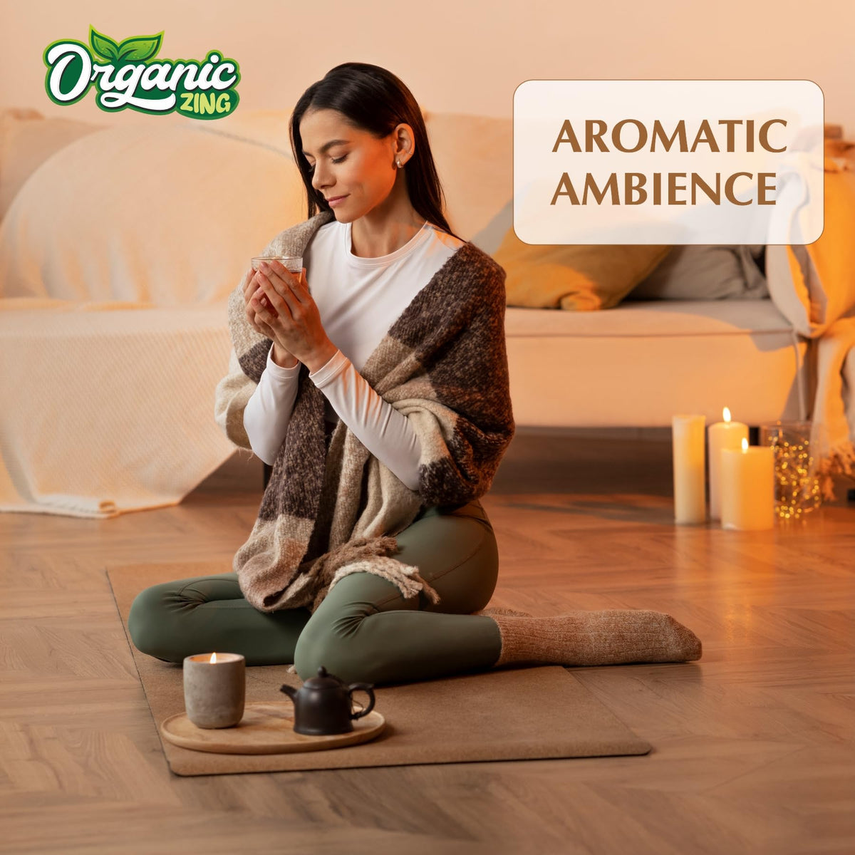 Organic Zing Lavender Aroma & Diffuser Oil for Festive Season, Spice up Your Christmas/Holiday/X-Mas/New Year Diffuser Oil