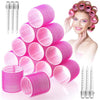 Medium Self Grip Hair Rollers Set with Clips - No Heat Styling Tools