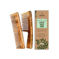 Neem Wooden Comb Set - Herbal Infused for Detangling & Shine, Pack of 2