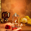 Klassic Navjyoti 4" Brass Diya with Borosilicate Glass Shade for Mandir