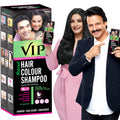 VIP Hair Colour Shampoo Black 400ml Ammonia-Free 5-in-1 Grey Coverage