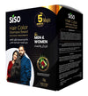 Siso Natural Black Hair Dye 10-Pack 100% Grey Coverage No Ammonia