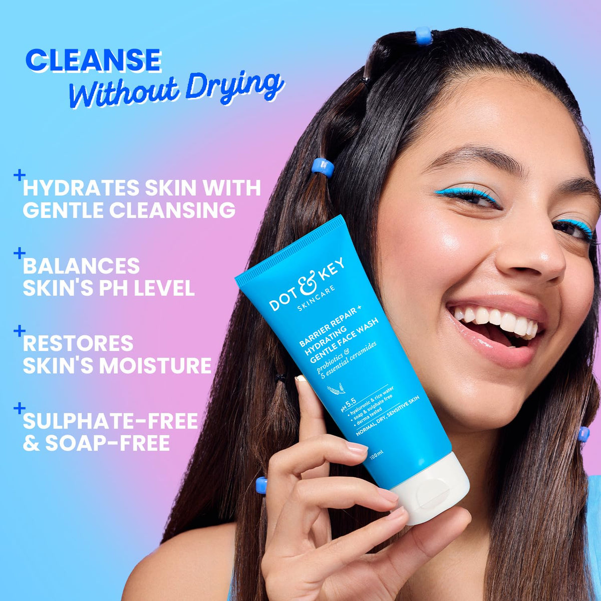 DOT & KEY Barrier Repair + Hydrating Gentle Face Wash With Probiotic