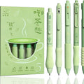 SAMVARDHAN 0.5mm Gel Pens Retractable Quick Dry Ink Fine Point Smooth Writing Pens for School Office Supplies (Pack of 5) (Green Tea)