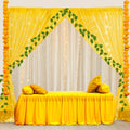 Ganesh Chaturthi Home Decor Set - 11 Pcs Backdrop & Puja Items
