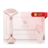 Azah Rose Quartz Face Roller & Gua Sha Set for Skin Toning & Wrinkles