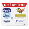 Chicco Baby Soap with Almond & Olive Oil 75g, Buy 3 Get 1 Free, Paraben-Free