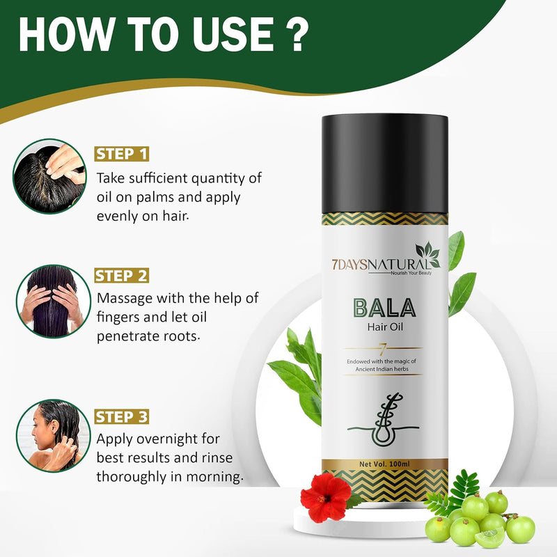 7 DAYS Bala Hair Oil 100Ml For Men & Women