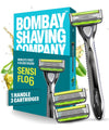 Bombay Shaving 6-Blade Razor Set with Handle & 3 Cartridges for Men