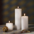 PROSPERRO LUMO Unscented White Pillar Candles Set - 3 Sizes for Home Decor