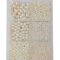 Pearl Plastic Beads 200g Set for Jewelry Making & Crafts