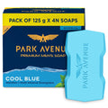Park Avenue Cool Blue Men's Soap 125g Pack of 4 Menthol Mineral Energizer
