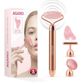 Agaro Rose Quartz 4-in-1 Face Roller Kit for Anti-Aging & Skin Firming