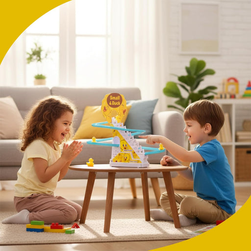 SNAPTRON Duck Slide Toy Set | Musical Toys for Kids| Duck Toy for Kids | Light & Sound Toys |Small Duck Climbing Stairs Toy| Birthday Gifts for Boys and Girls 3+ Years