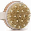Wooden Bath Brush with Massaging Nodes for Dry Brushing & Cellulite