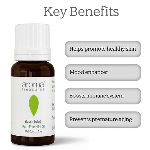 Aroma Treasures Basil (Tulsi) Pure Essential Oil