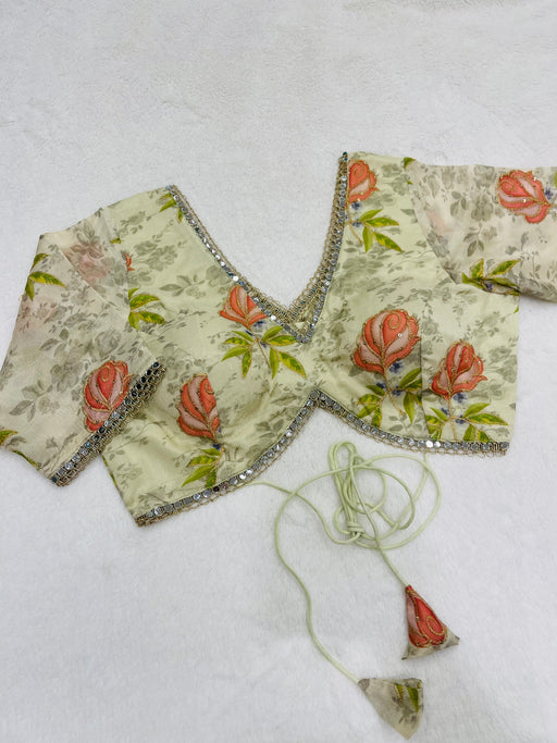 Divine Yellow Rust Sabyasachi Style Blouse