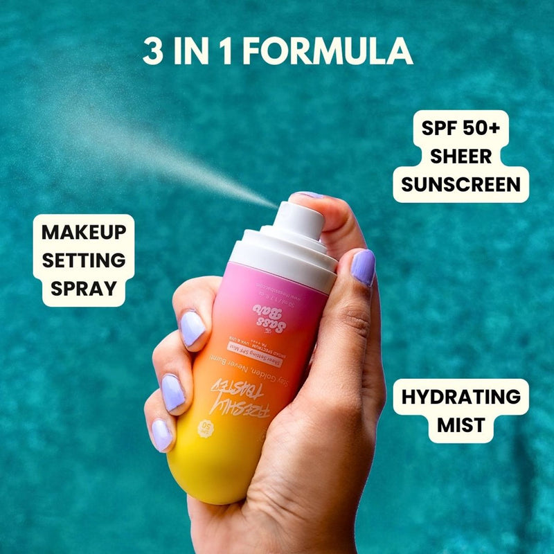 The Sass Bar Freshly Toasted Sheer Setting SPF Face & Body Mist