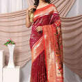 Maroon Paithani Silk Blend Saree